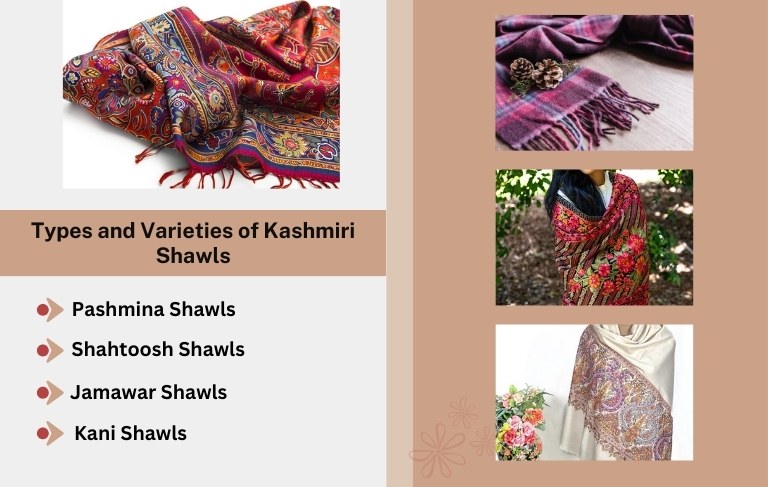 Types and Varieties of Kashmiri Shawls kashmirmart.com