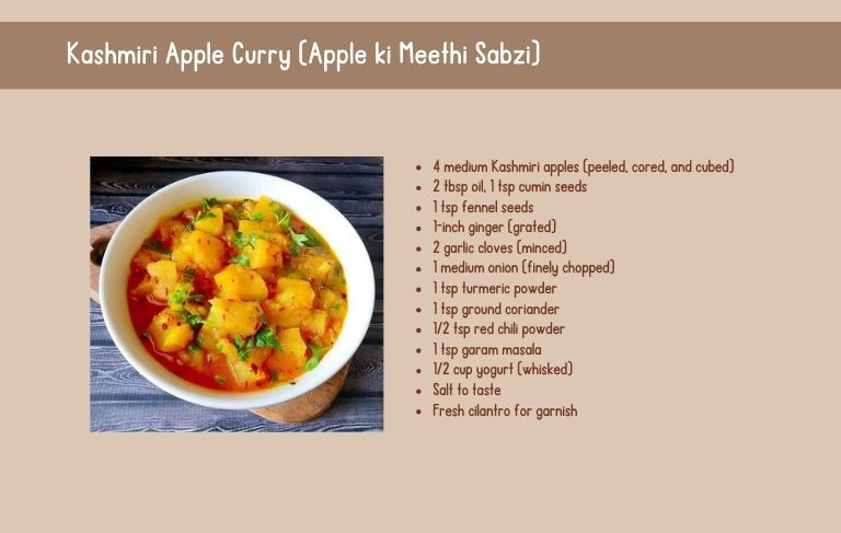 Kashmiri Apple Curry (Apple ki Meethi Sabzi) Kashmirmart.com